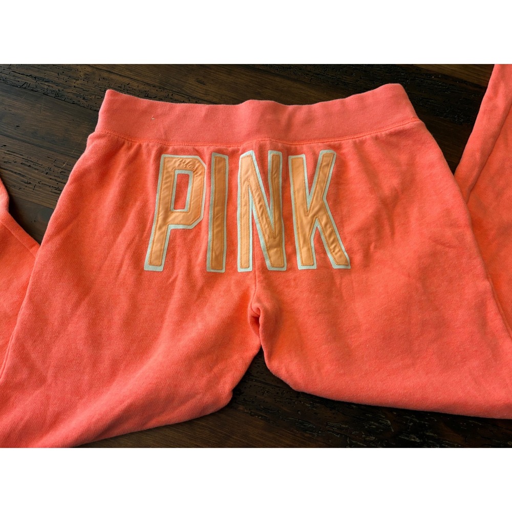 Y2K PINK Victoria's Secret Logo Flare Sweatpants Athleisure Relaxation Yoga